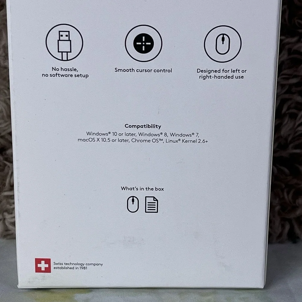 Logitech B100 (910-001439) Optical USB Mouse New In Box Sealed